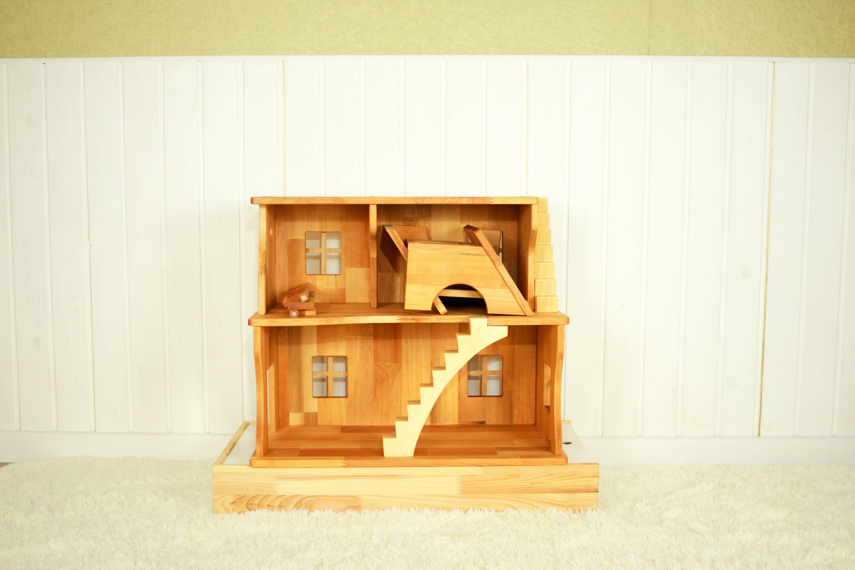 Stackable dollhouse with attic 1:16 Scale