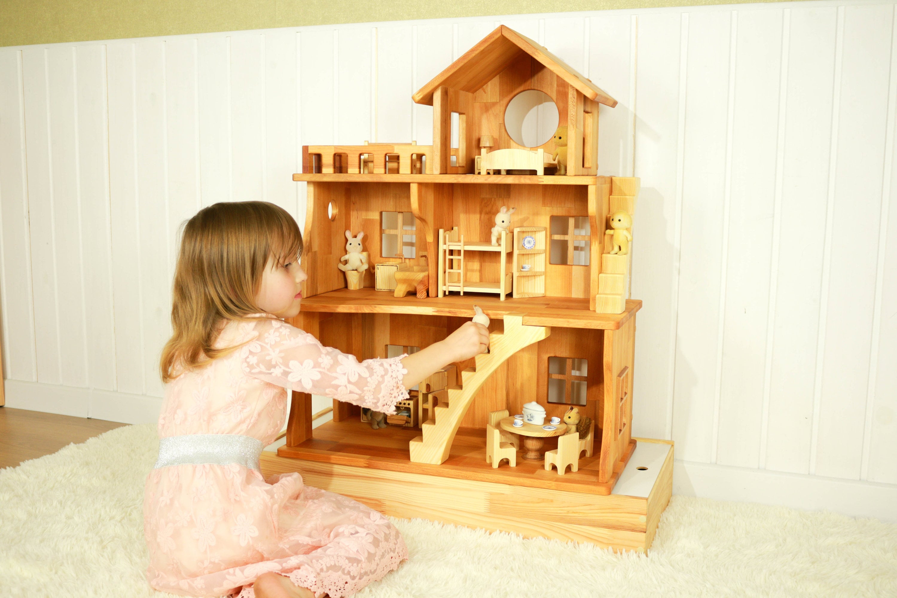 Stackable dollhouse with attic 1:16 Scale