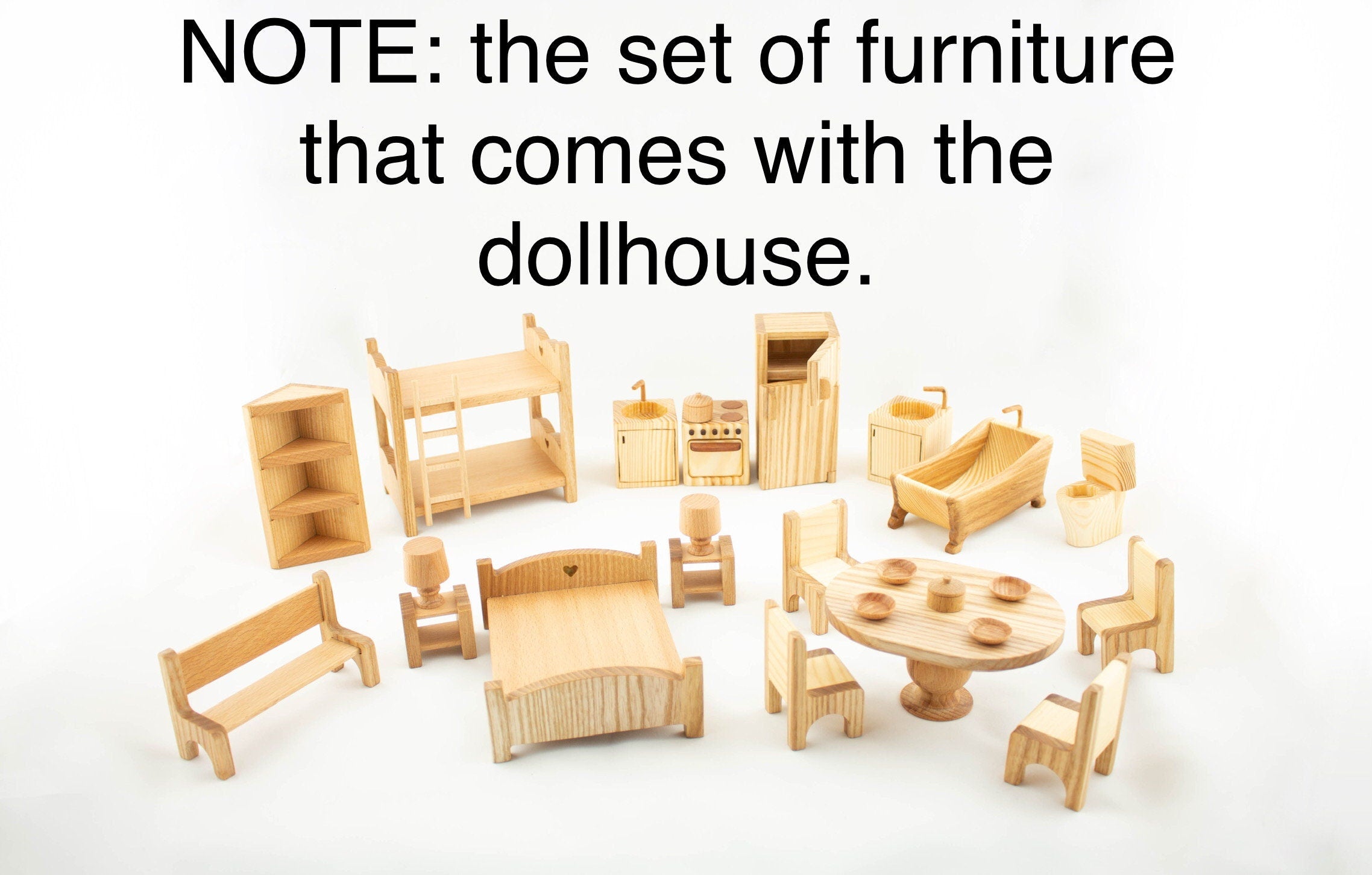 Dollhouse with balcony 1:16 Scale