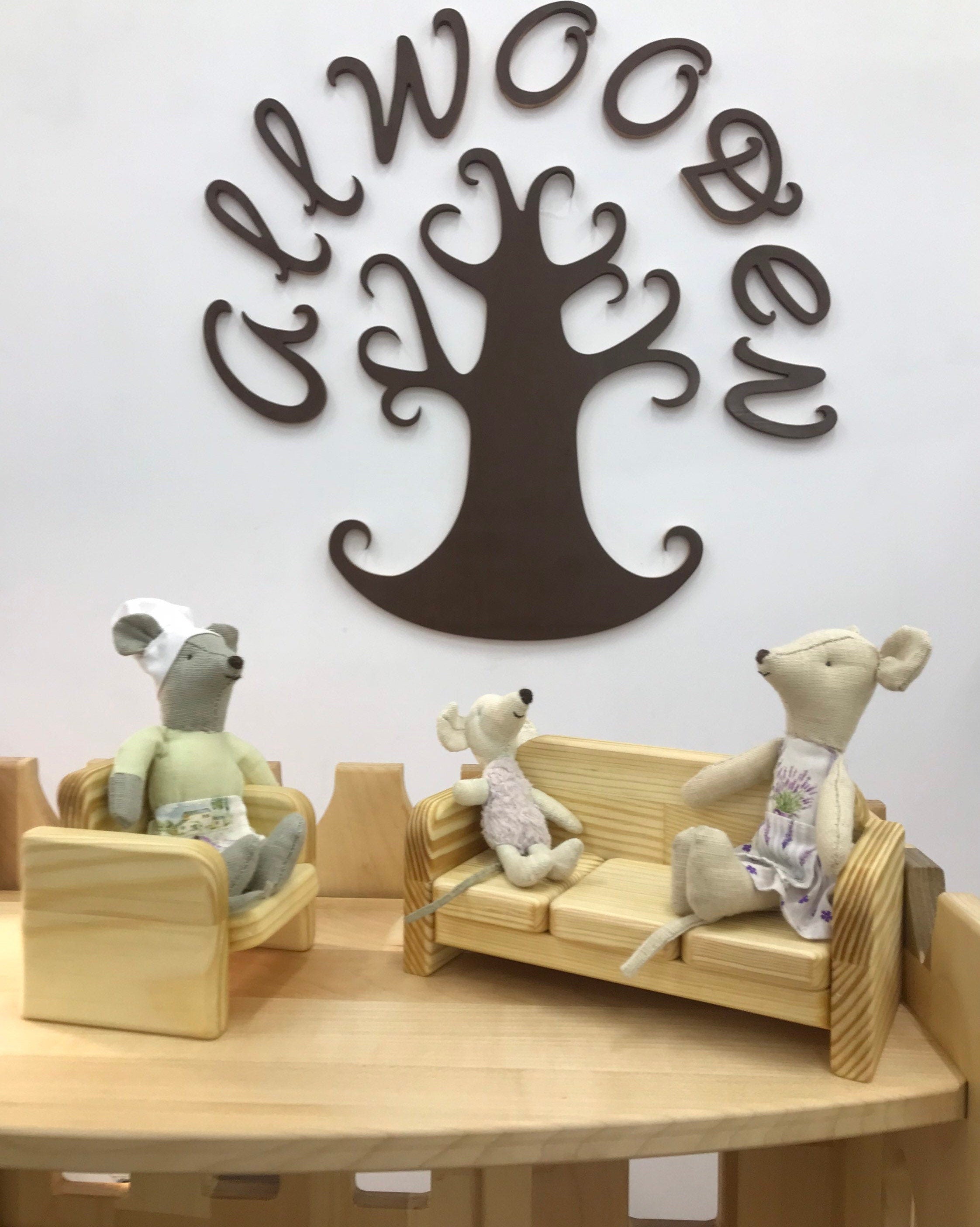 Maileg Furniture set: couch, coffe table and chair