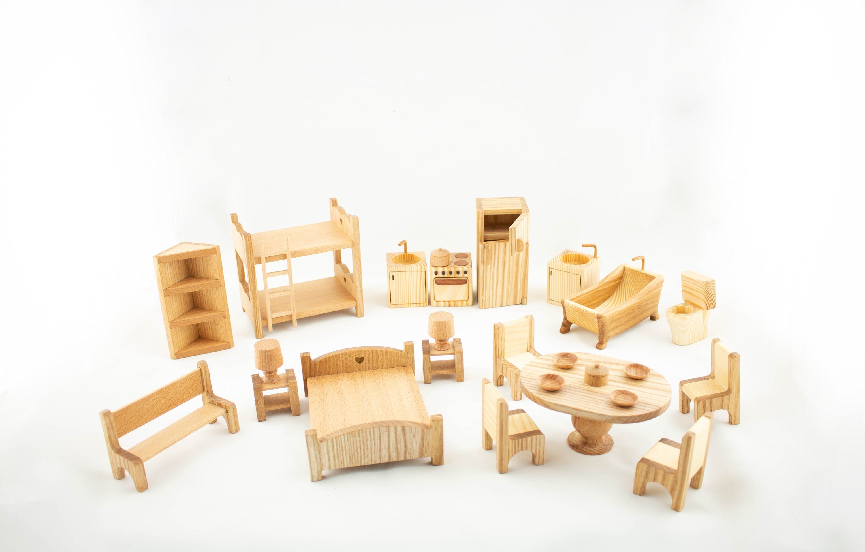 Wooden furniture set 1:16 Scale