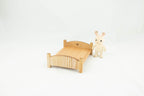 Wooden toy bed scale 1:16