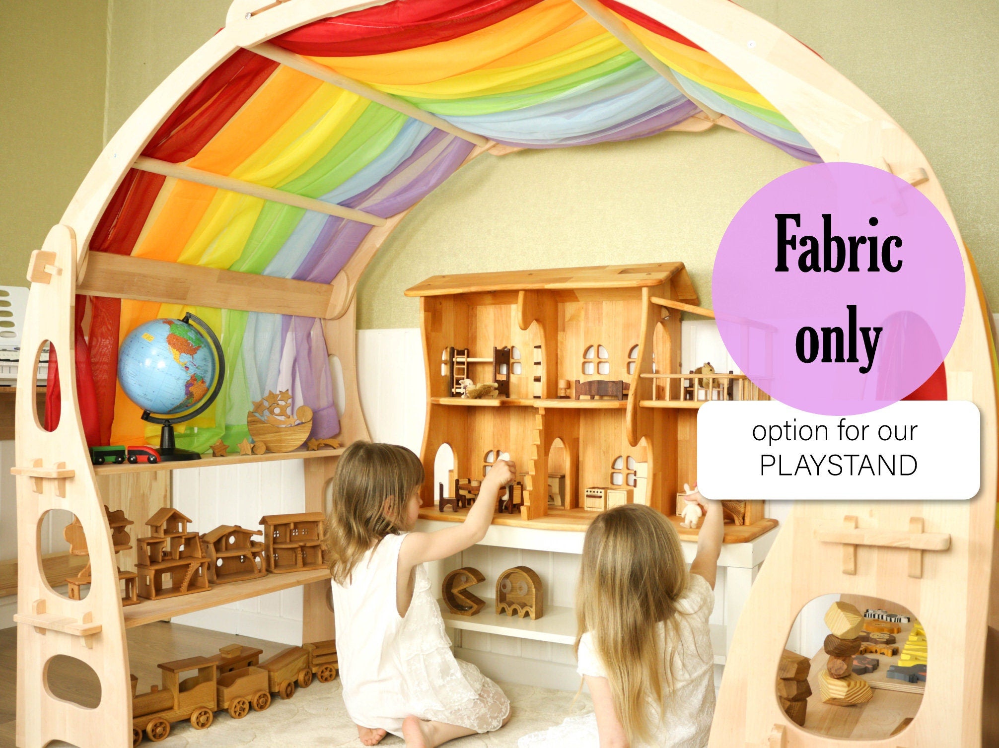 Rainbow fabric For Playstand