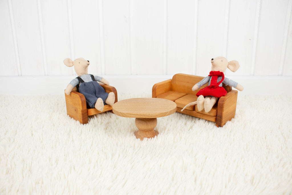 Maileg Furniture set: couch, coffe table and chair