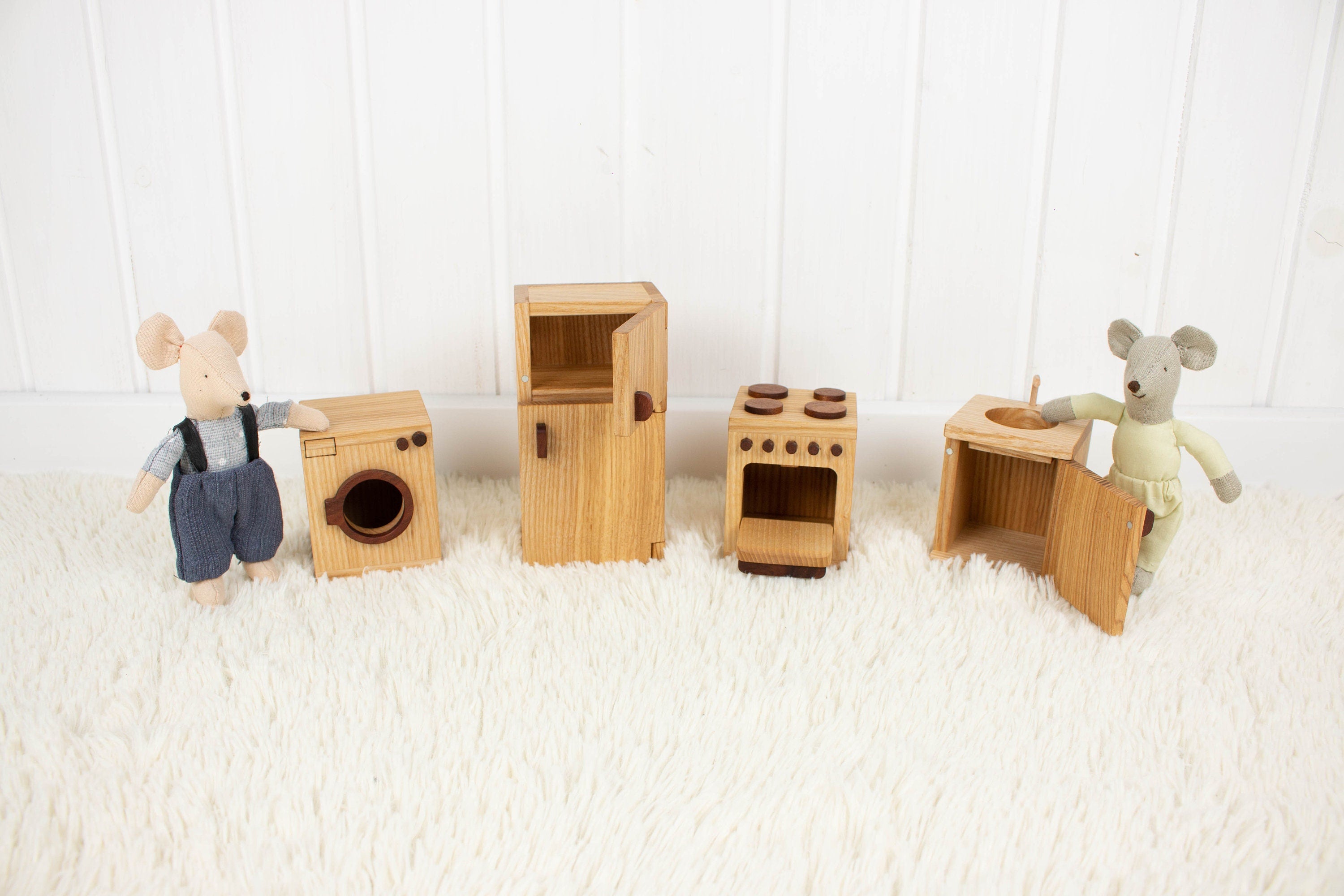 Maileg Kitchen set: Fridge Stove Sink Washing machine
