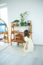Montessori wooden shelf