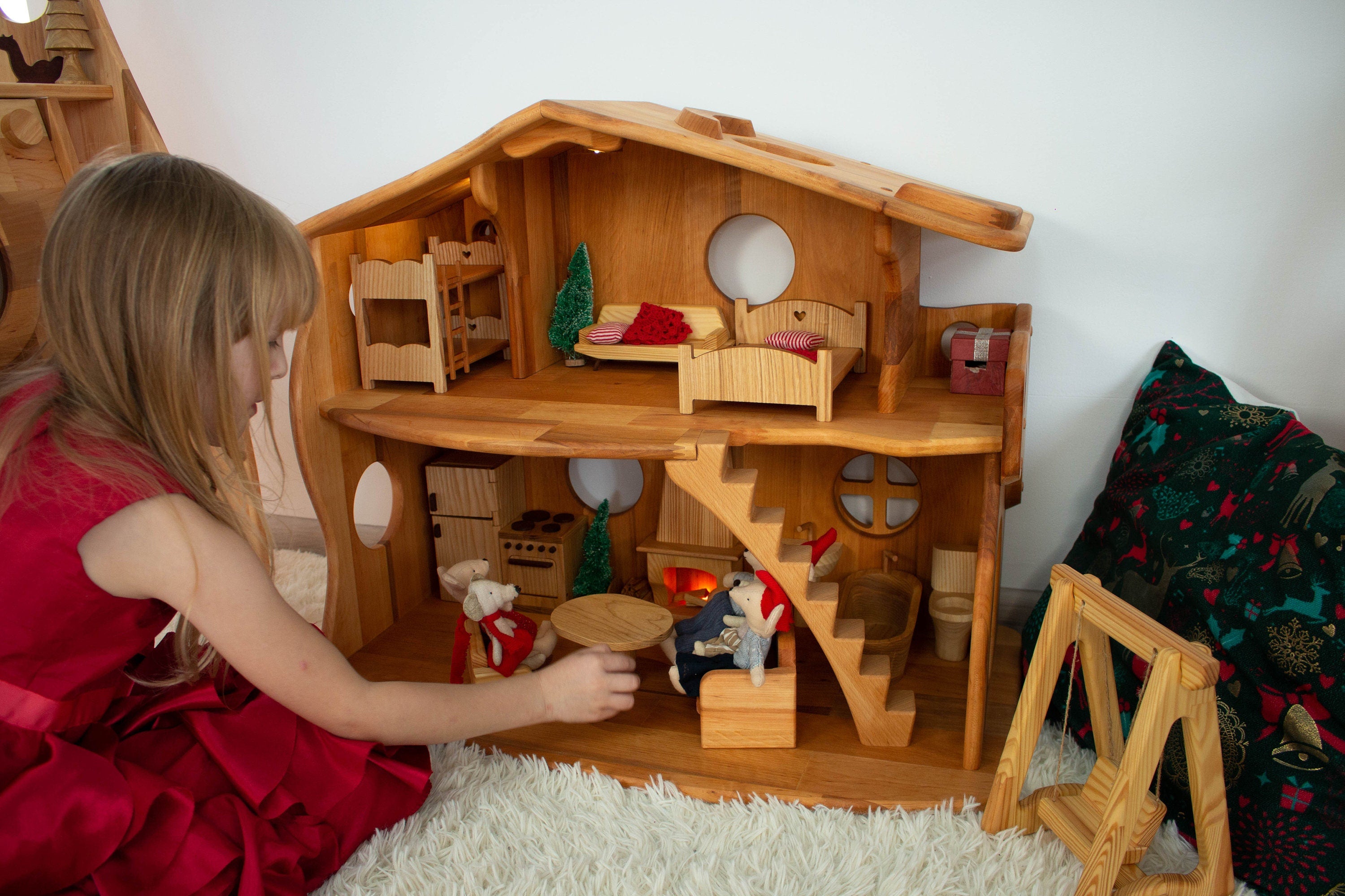 Maileg Dollhouse with Fireplace 1:12 Scale