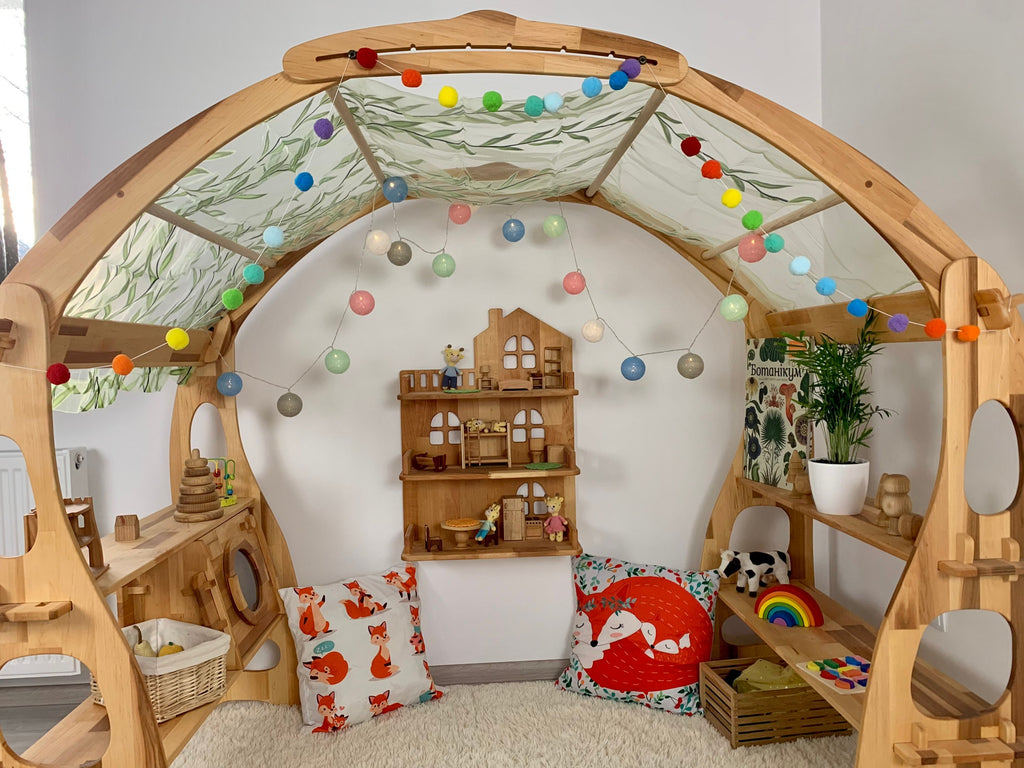 Fabric Green Fall leaves Canopy for Playstands