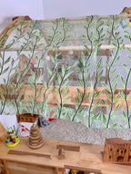 Fabric white chamomile Canopy for playhouse