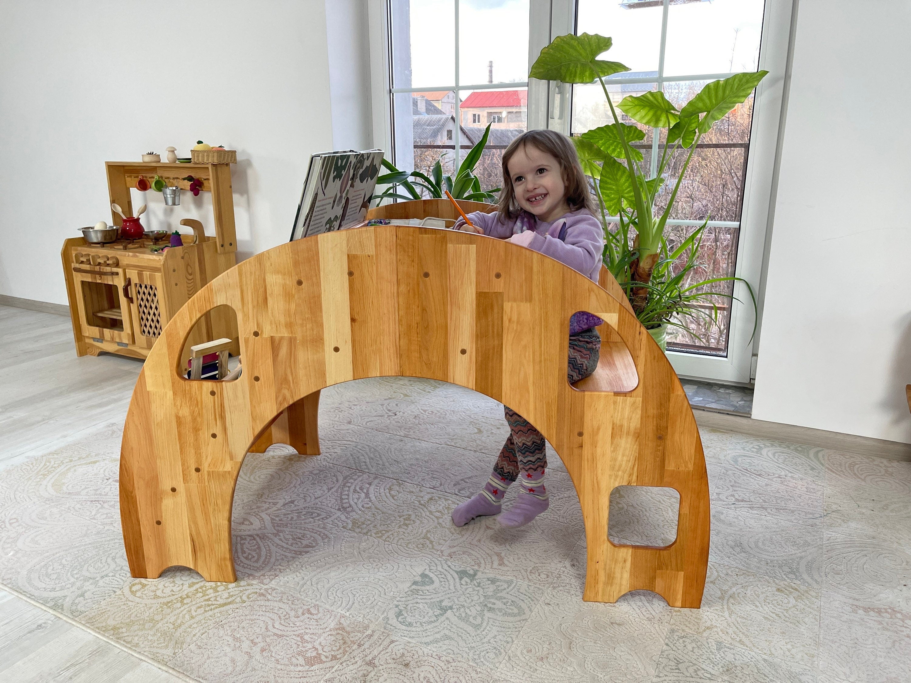 Desk, Table, Chair and Books shelf