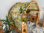 Fabric Yellow Lemon leaves Canopy for Playstands