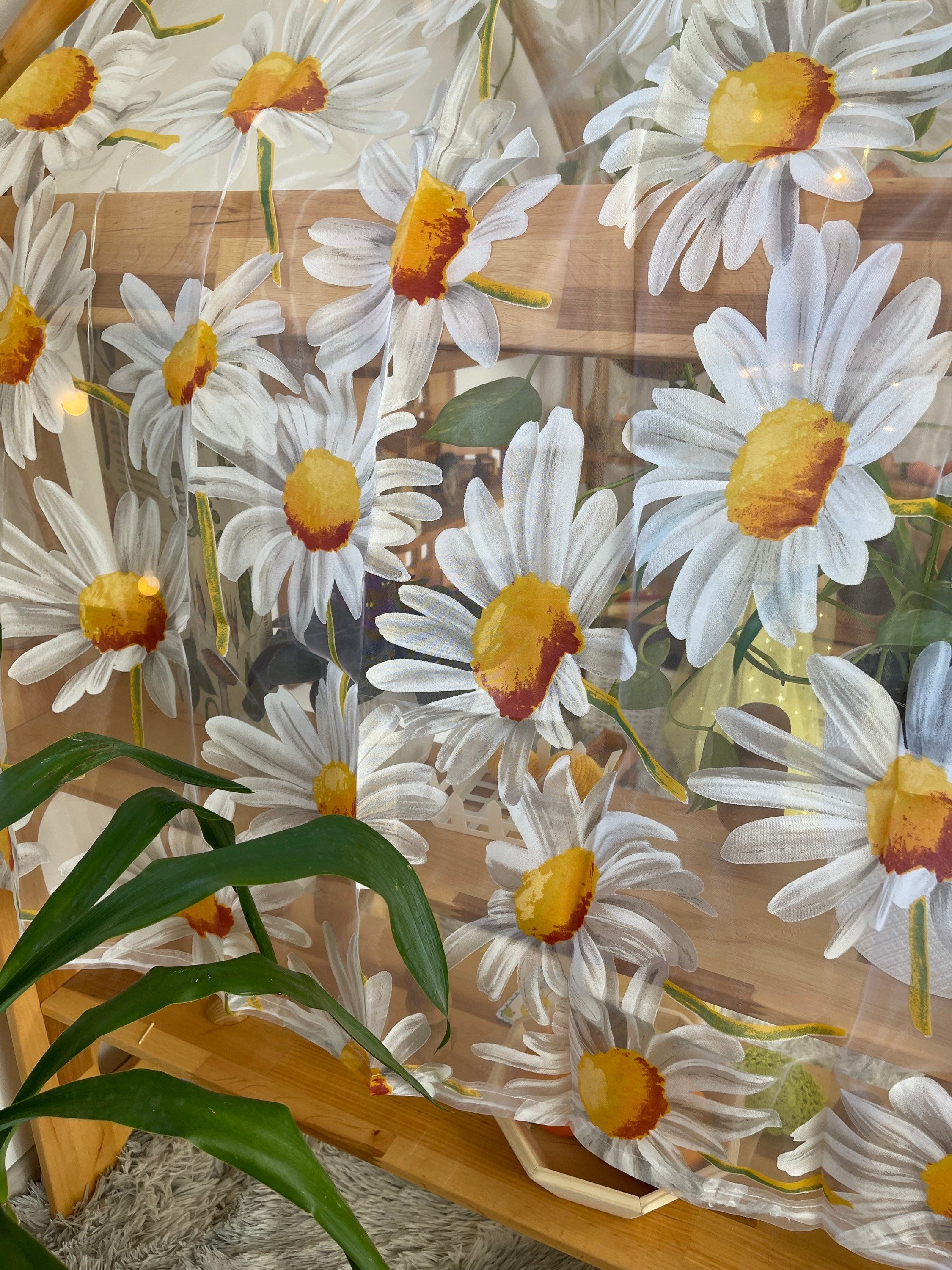 Fabric white chamomile Canopy for playhouse