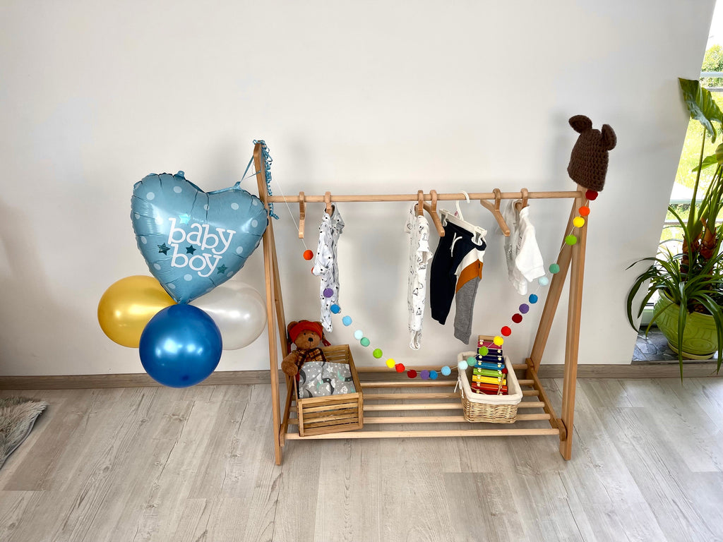 Kids Clothing Rack – Freestanding Nursery Storage