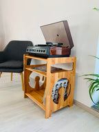 Wooden Record Player Stand – Custom Vinyl Table in Alder Wood