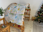Jungle ABC animals fabric