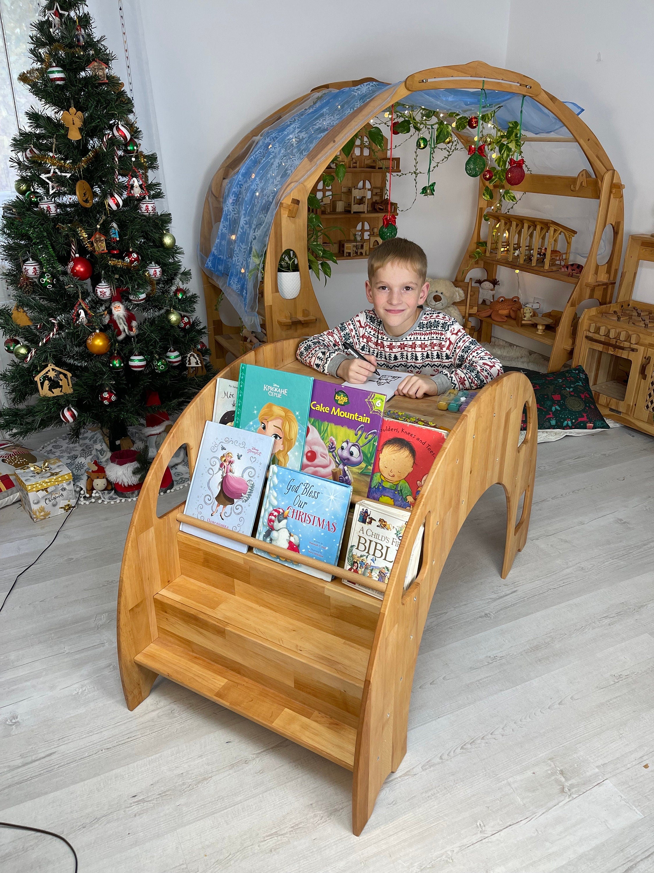 Desk, Table, Chair and Books shelf