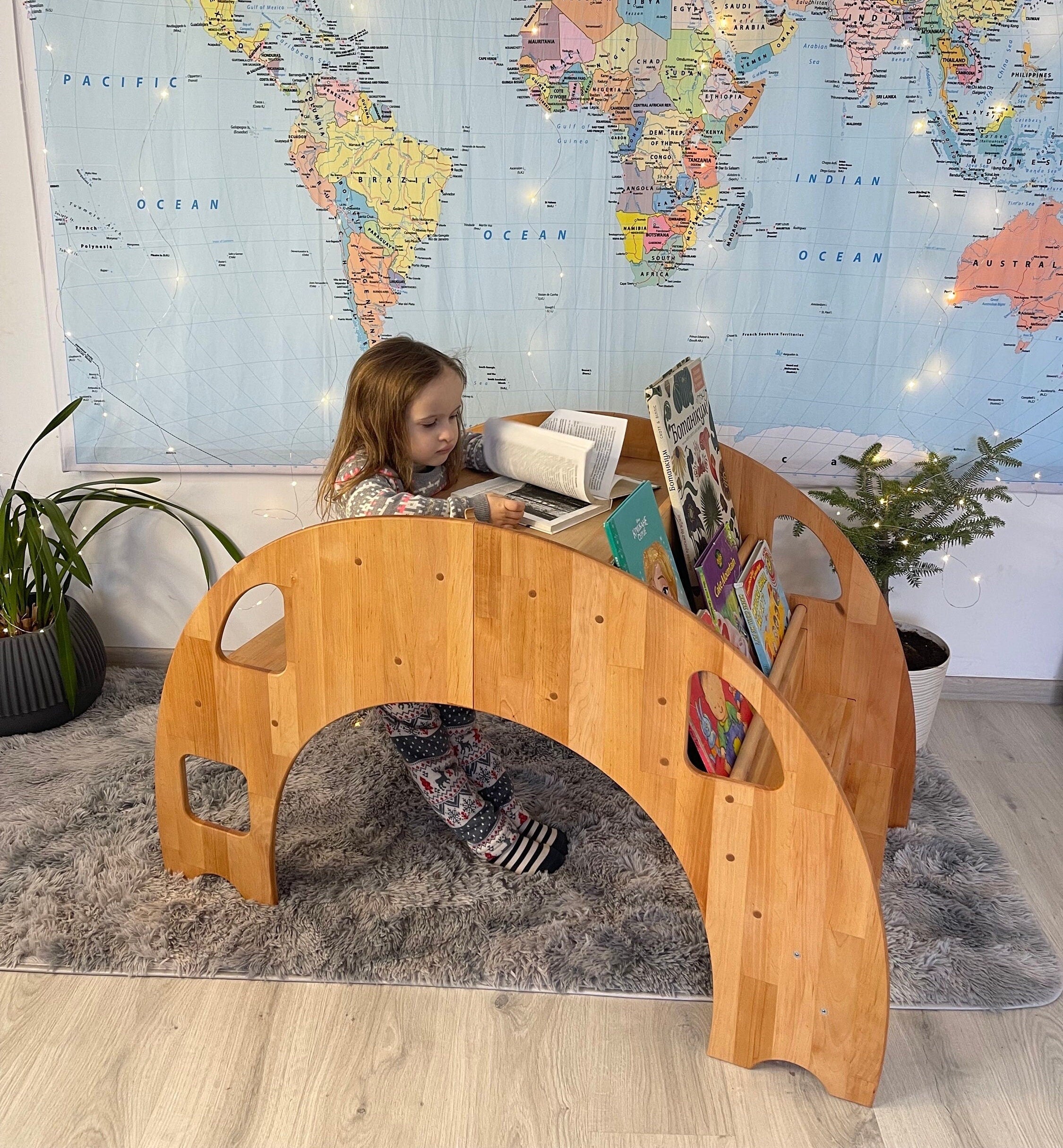 Desk, Table, Chair and Books shelf