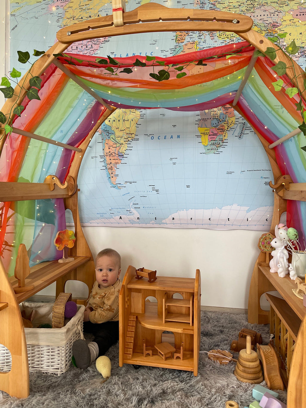 Rainbow fabric for Large Playstand