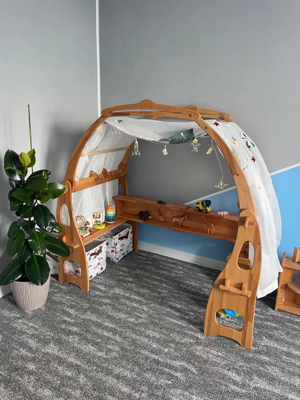 Central shelf for Waldorf XS playstand Montessori Wooden Storage