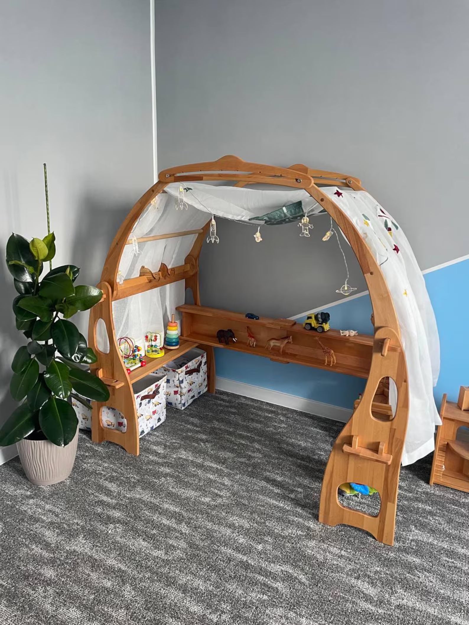 Central shelf for Waldorf XS playstand Montessori Wooden Storage